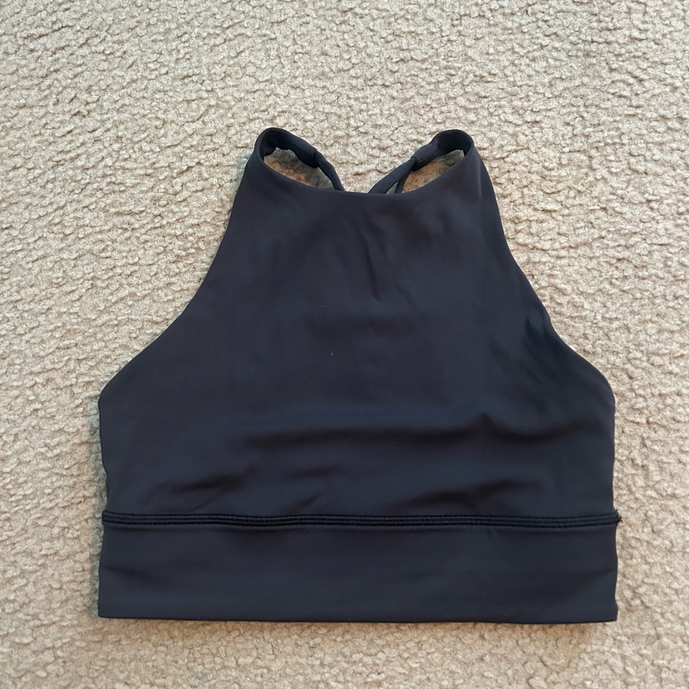 Lululemon Athletica Black High-Neck Sports Bra